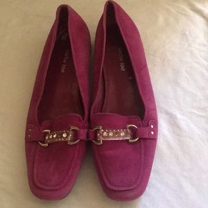 Hot pink loafers w/ jewels